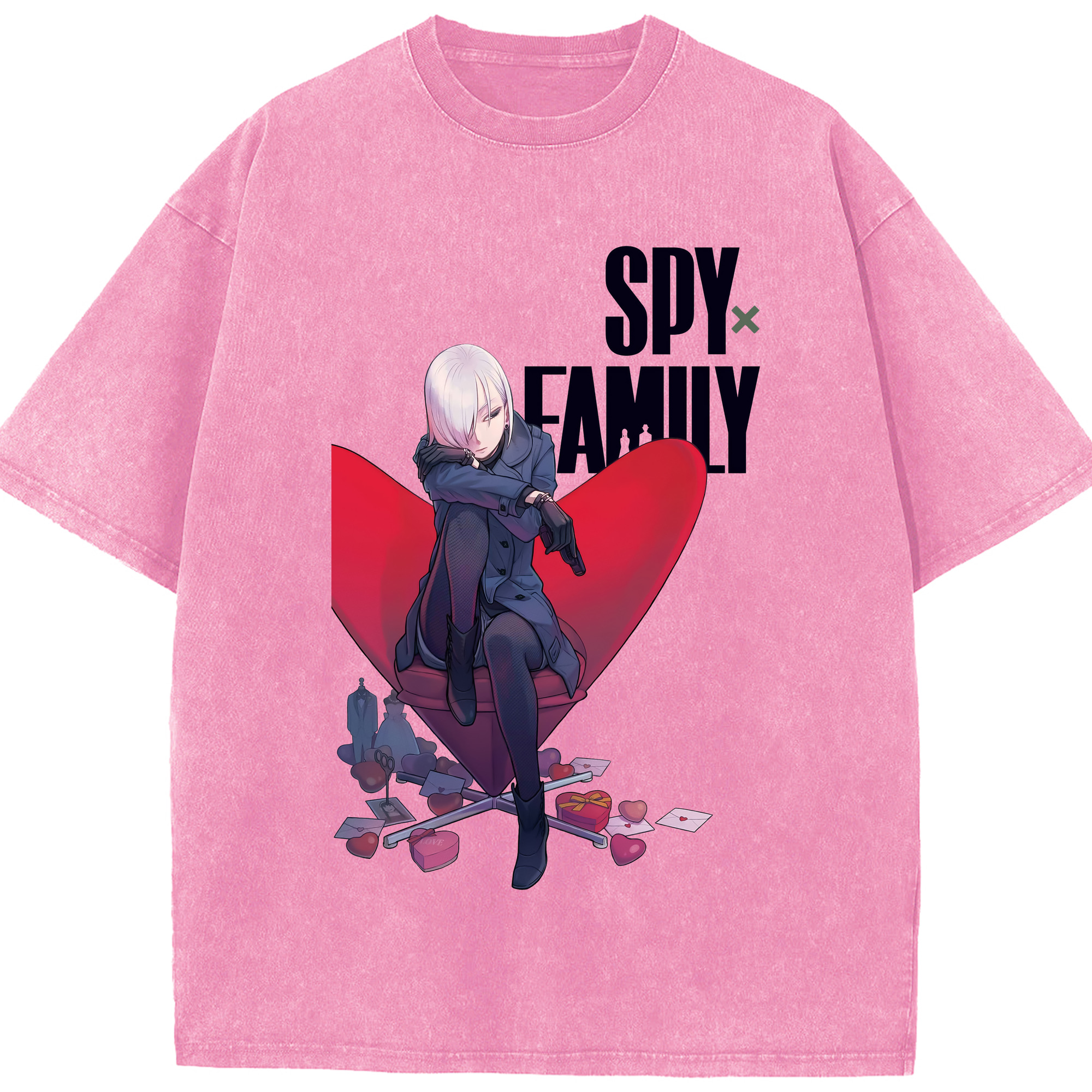 （画像用） SPY×FAMILY间谍家家酒 綿100% ヴィンテージ風 半袖Tシャツ（フロントプリント）